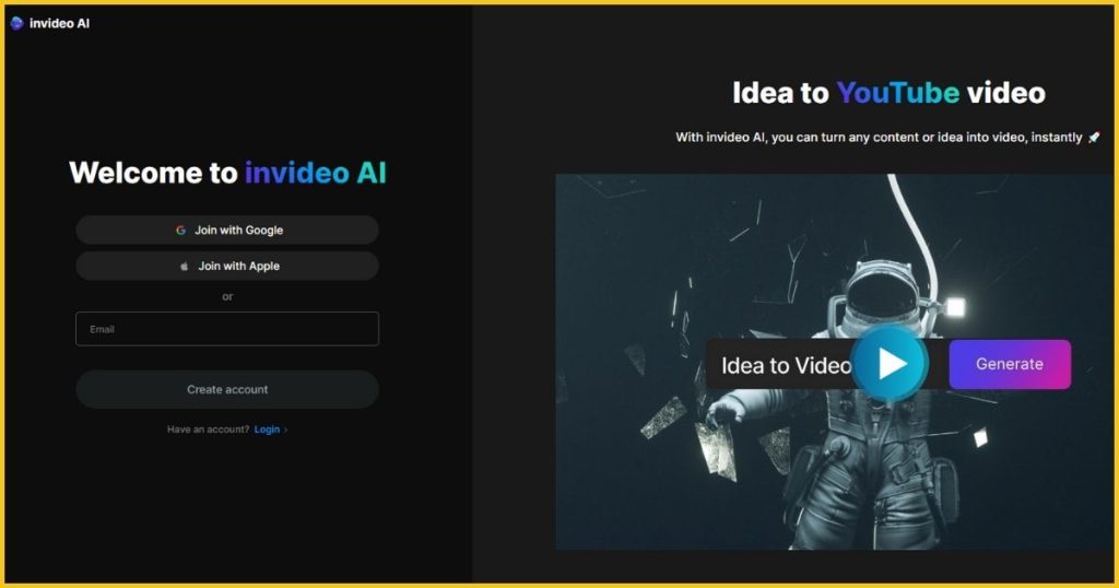 Faceless YouTube Channel with AI - Getting Started with InVideo AI