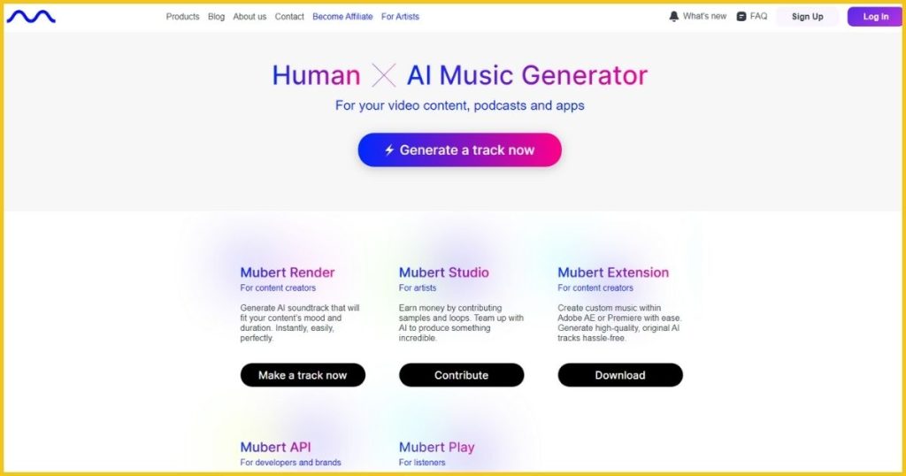 Best AI Tools That Will Make You Rich - Mubert: AI Music Generator